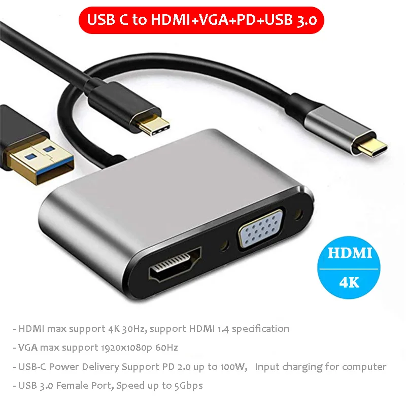 Adaptador de Projetor Samsung e Dex Usb tipo c para Vga c para Macbook Doca Hdmi hp Dell Usb Pro Air