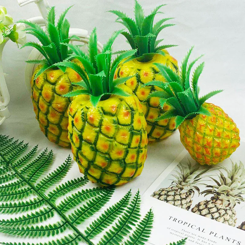 Artificial Pineapple Simulation Fake Ananas Plastic Hotel Bar Cafe Exhibition Hall Fruit Photography Props Decoration