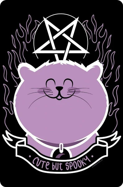 

Small Tin Sign Cute But Spooky Black 20 X 30cm