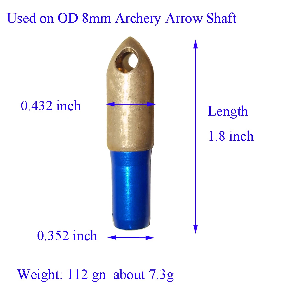 12 шт стрельба из лука свисток наконечник медная стрела для охоты 8 мм диаметр