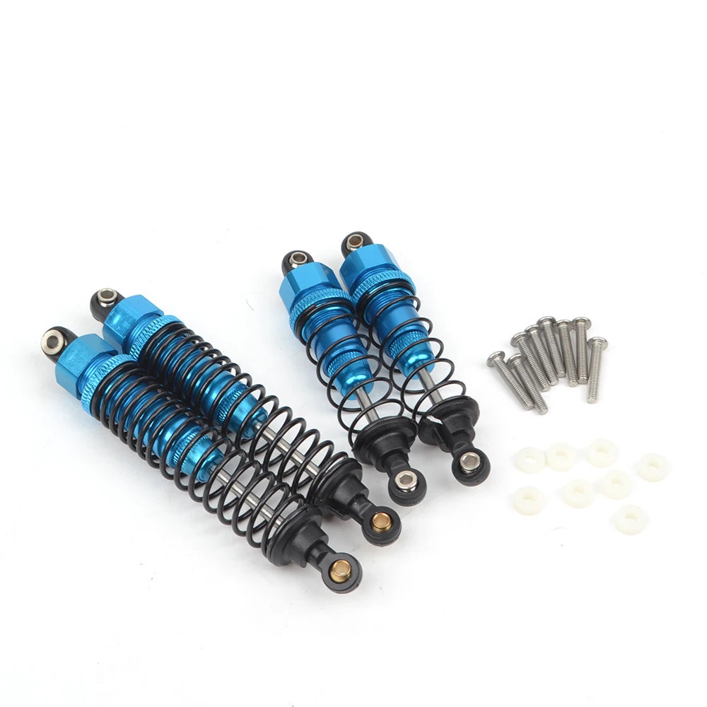 Amortiguador delantero y trasero de choques de aluminio para coche de control remoto, piezas mejoradas para chasis de Buggy Tamiya TT-02B, 1/10-4