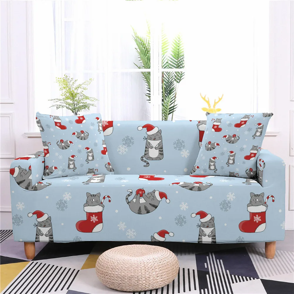 Рождественский Декор эластичный чехол для дивана мультяшный с изображением