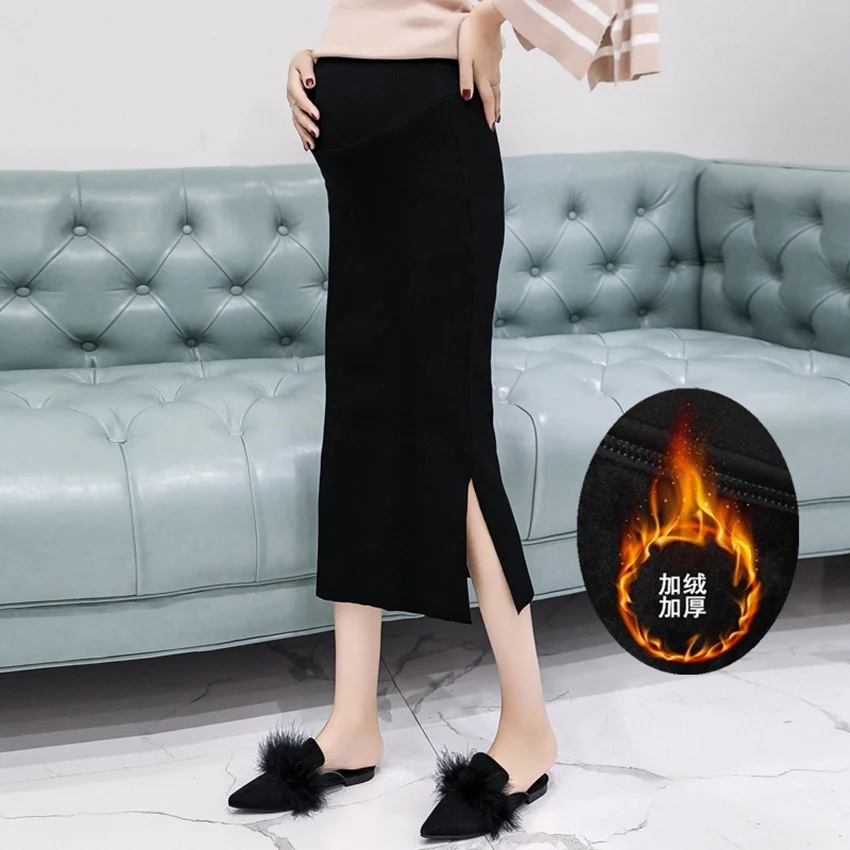 Одежда для беременных юбка до середины тела осень зима длинная секция модная