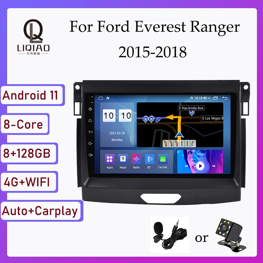 

Автомагнитола для Ford Everest Ranger 2015-2018, 9 дюймов, IPS, 2 din