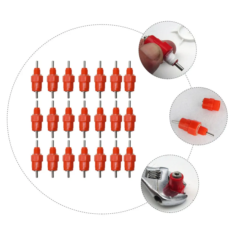 

22pcs Poultry Nipples Automatic Chicken Screw Style Water Nipples Drinker