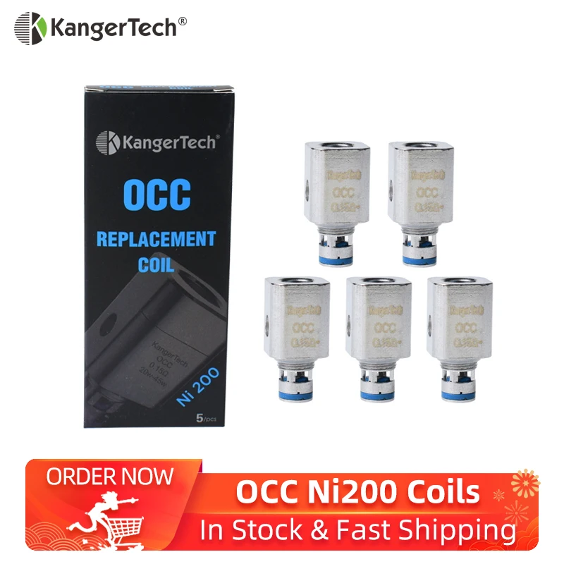 5 шт. катушки Kangertech OCC Ni200 0 15 Ом для Subtank Mini Nano Plus Subox Tank атомайзер сменные