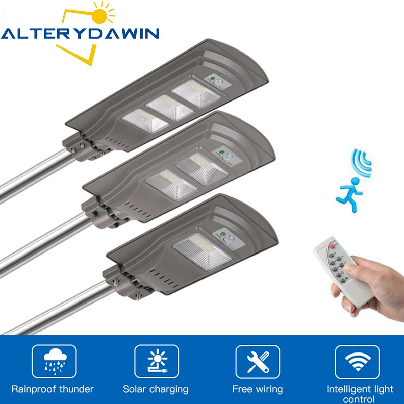 Уличная Светодиодная лампа на солнечной батарее супер яркий радар с пассивным ИК