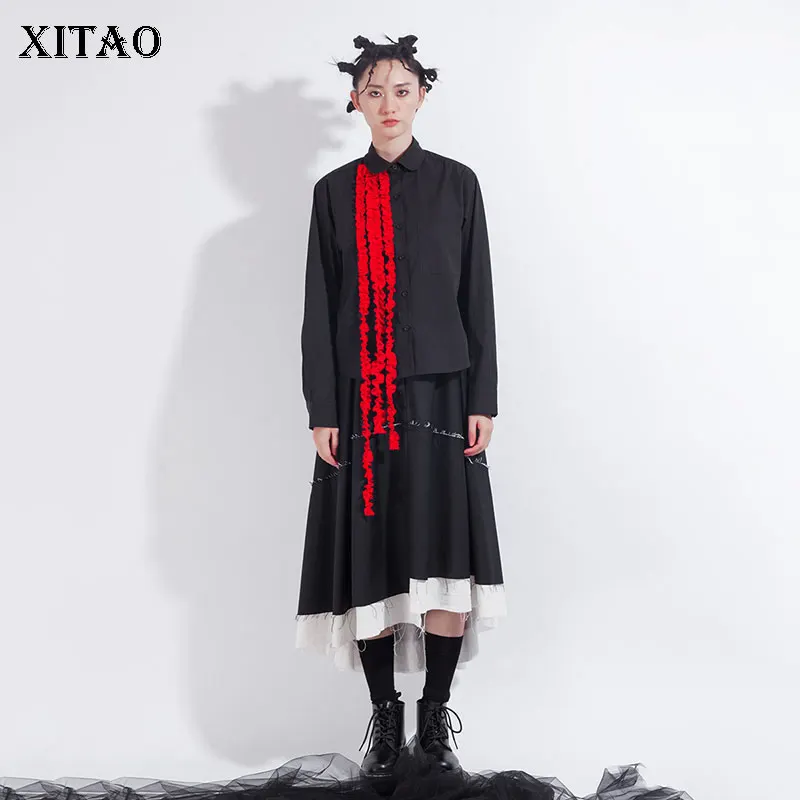 XITAO блузка с рюшами миноритарная модная новинка 2020 весна длинный рукав одной