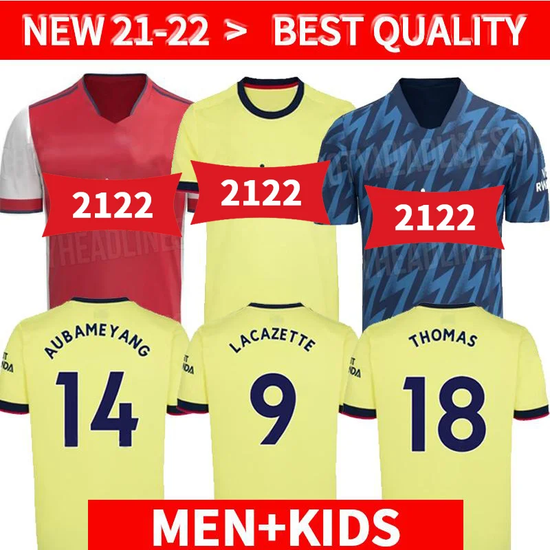 

Player version 21 22 Arsen soccer jersey PEPE NICOLAS CEBALLOS HENRY GUENDOUZI SOKRATIS 2021 2022 football shirt kids kits set