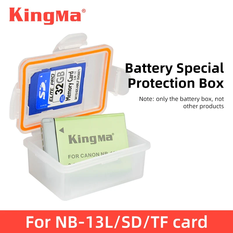 Чехол KingMa для хранения батарей чехол аккумулятора Canon NB-13L аккумулятор PowerShotG1X3 G7X2