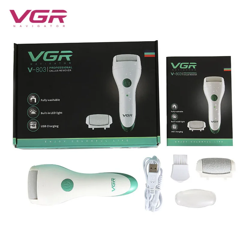 

VGR V-803 Electric Pedicure Tools Foot Care Tool Pedicure Velvet Smooth Machine Callus Remover Foot File for Foot Heel Skin