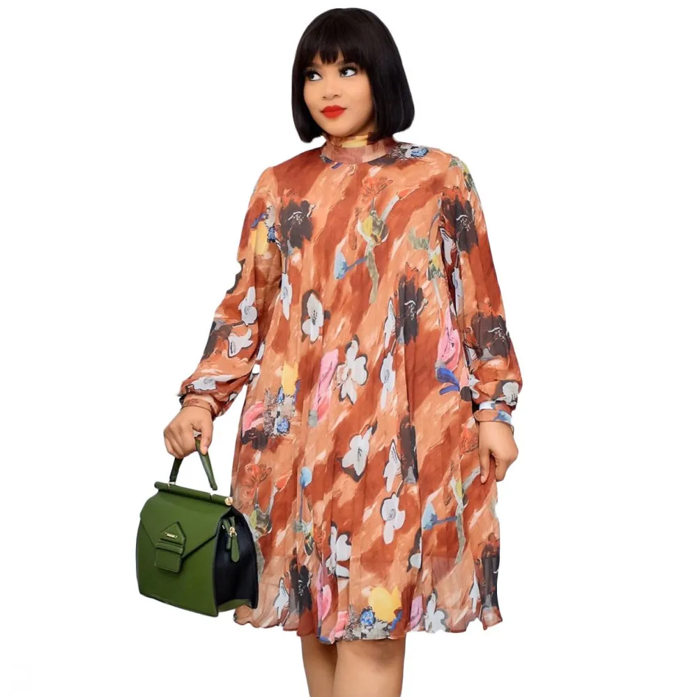 Весна-осень африканское платье больших размеров женское повседневное свободное