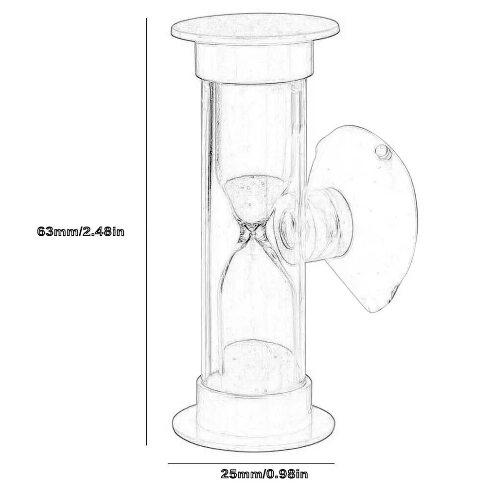 

3 Minutes Kids Teeth Brushing Timer With Suction Cup Home Decoration Handmade Hourglass Children's Brushing Timer Home Care