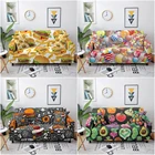 Чехол для дивана с узором в виде еды, эластичный чехол для дивана в гостиную, современный секционный угловой чехол для дивана, чехол для кресла, 1-4 места