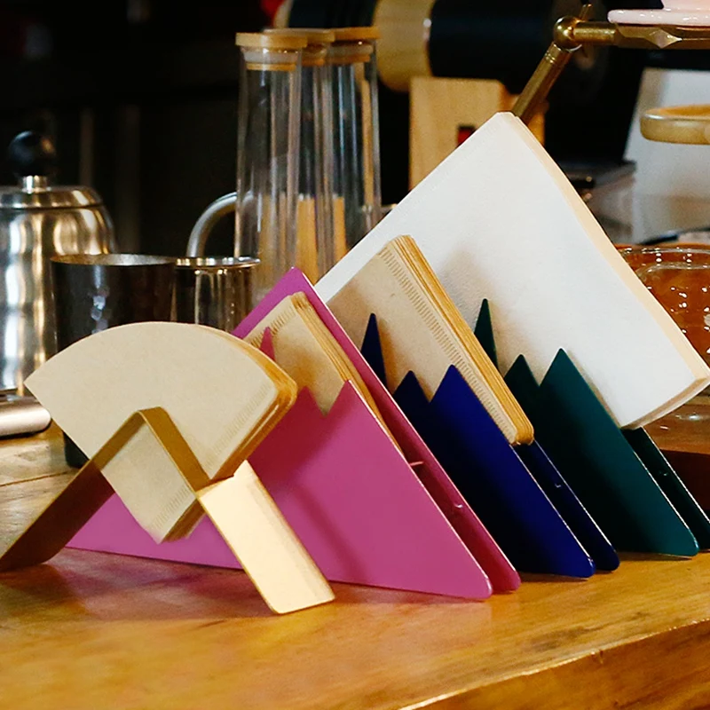 

Coffee Filter Holder Stainless Steel Filter Paper Container Stand Storage Display Rack for Kitchen Bar Cafes