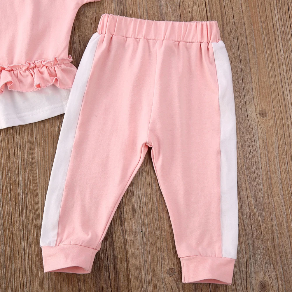 Модный тренд 2020 детская одежда из 2 предметов для маленьких девочек топы с