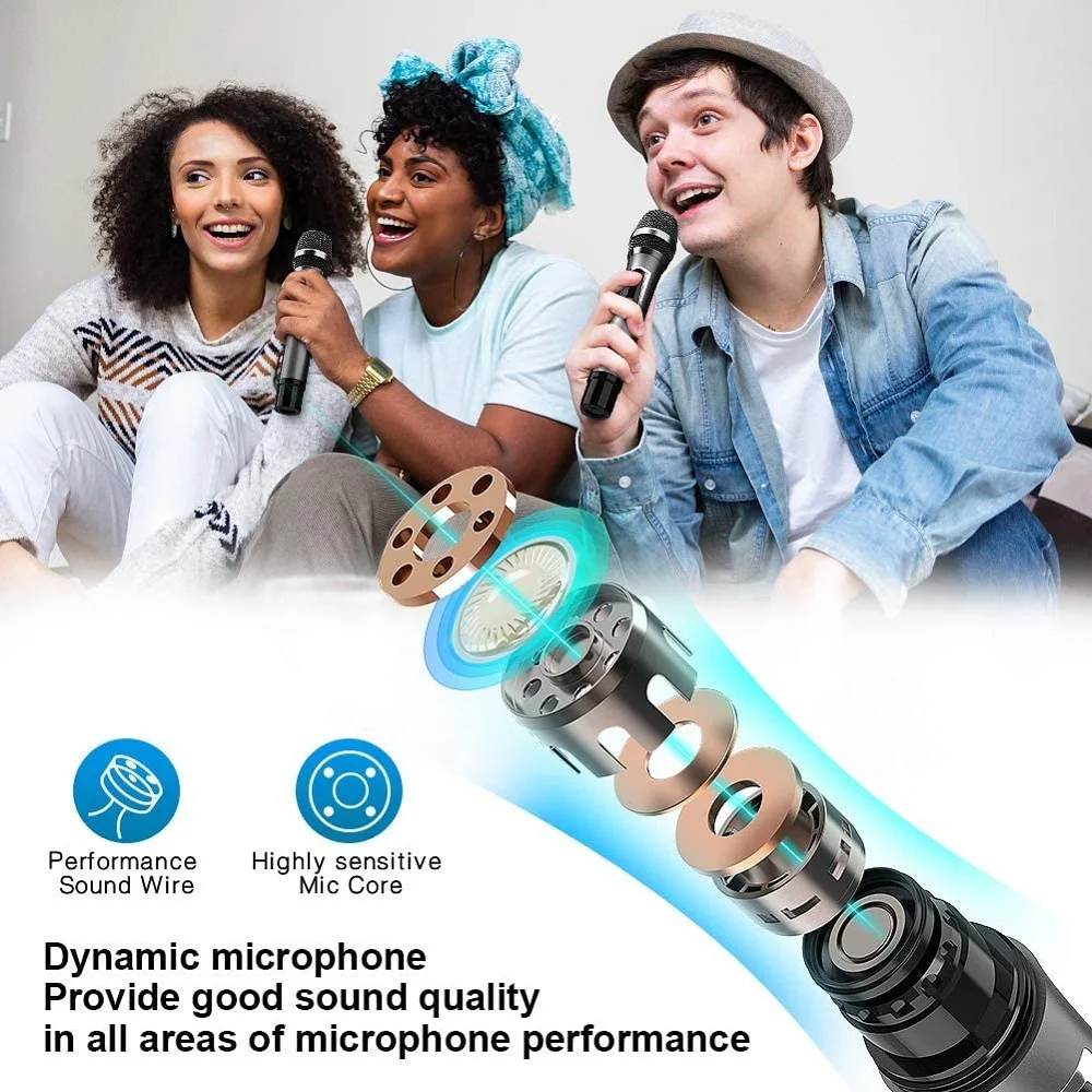 Беспроводной микрофон UHF с перезаряжаемой литиевой батареей профессиональный