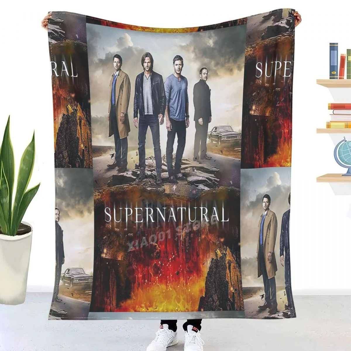 

Supernatural Last Season Limited Merchandise T Shirt Iphone Case Throw Blanket Sherpa Blanket Bedding soft Blankets