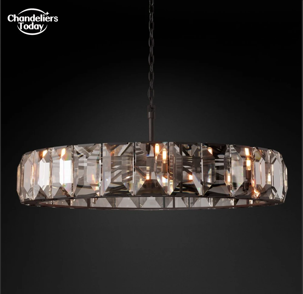 Подвесная хрустальная люстра винтажный роскошный подвесной светильник для