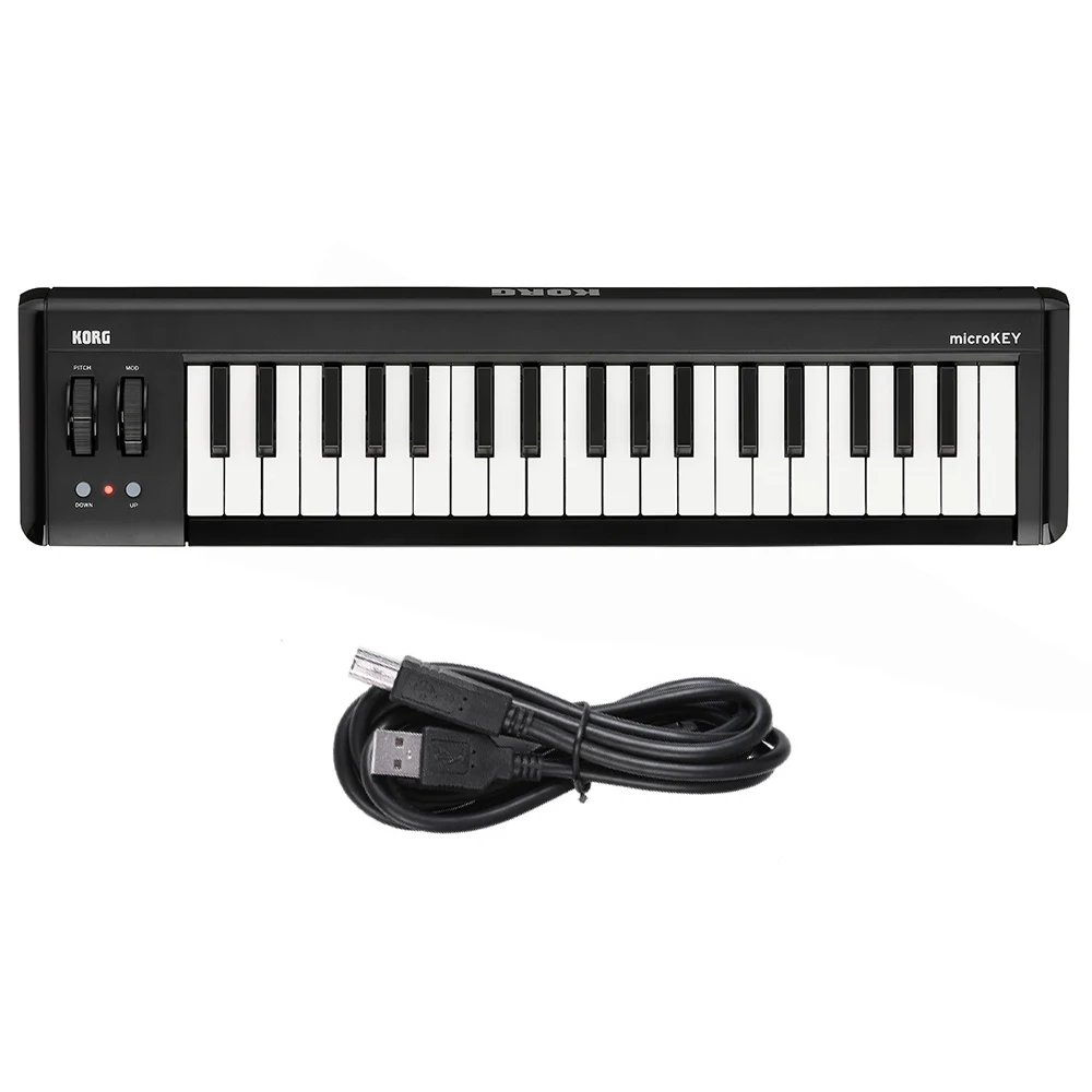 KORG microKEY2-37 37-клавиша компактный USB MIDI контроллер клавиатуры с питанием от