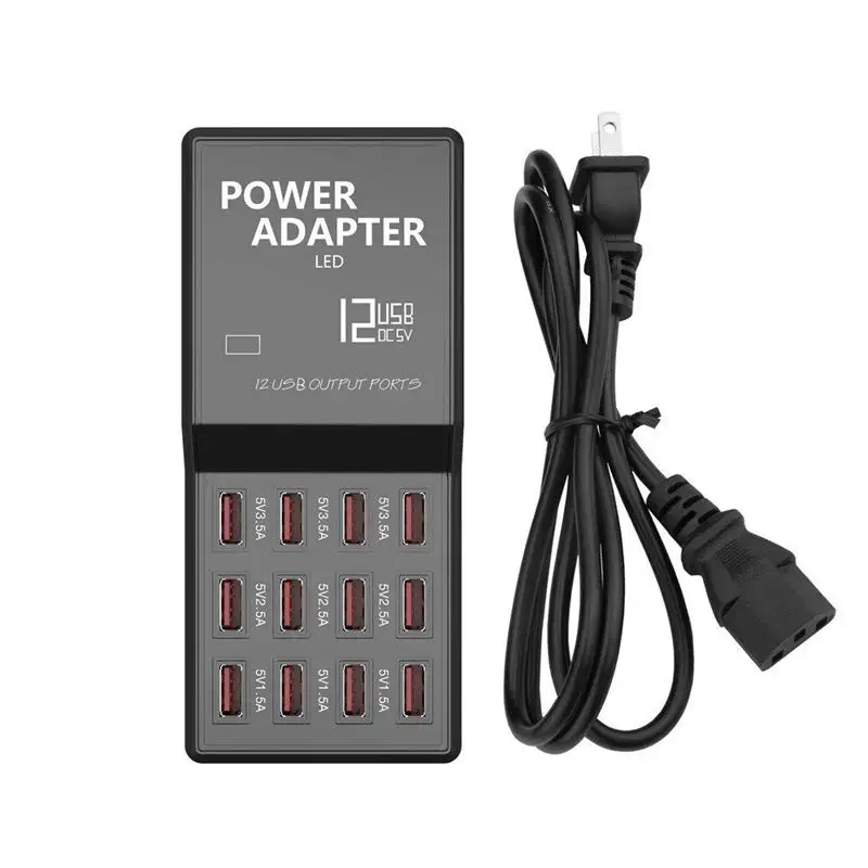 Зарядное устройство USB с несколькими портами 12 портов 60 Вт/12 а настольная