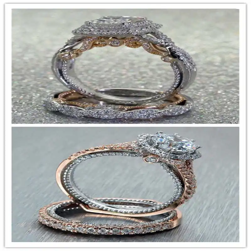 

Suitable for birthday gift princess set ring wedding party ring ornaments