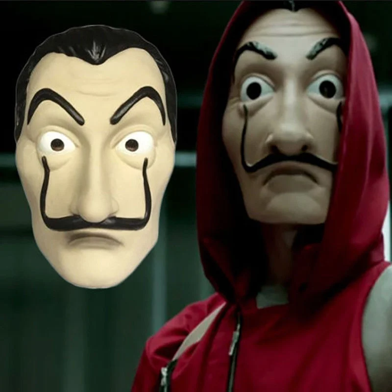 Salvador Dali Movie The House Of paper La Casa De Papel Вечерние Маски для косплея на Хеллоуин костюм и