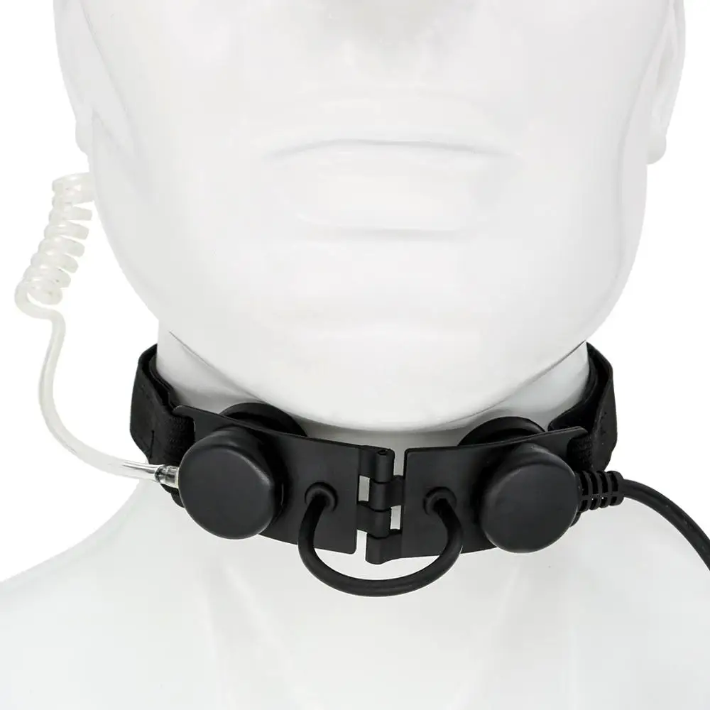 Airsoft throat headset outdoor hunting portable radio microphone neckband tactical  throat microphone vacuum sound CS headset