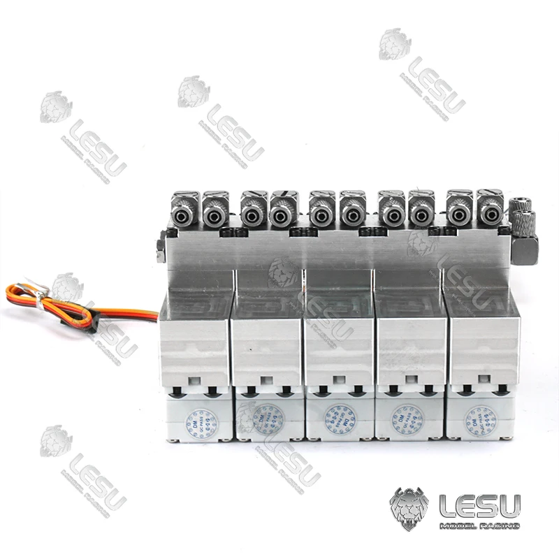 Verkaufen LESU 5 Kanäle Umkehr Ventil Mit 5 Stück Servos Für 1/14 RC Hydraulische Dumper Lkw Loader Bagger DIY TAMIYA