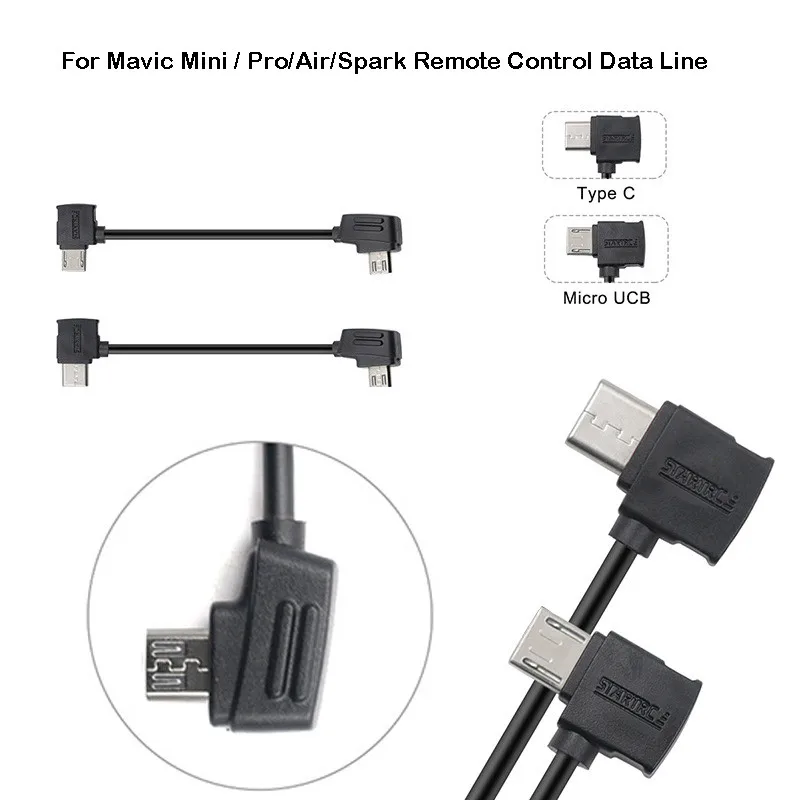 For Lightning to Micro USB Type-C Data Cable DJI mavic air/mavic mini Controller iPhone iPad Samsung Tablet IOS | Игрушки и хобби
