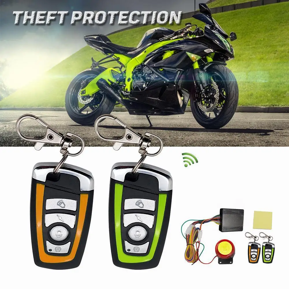 Universal Motorcycle Alarm System Scooter 12V Anti-theft Security Remote Control Key Fob | Автомобили и мотоциклы