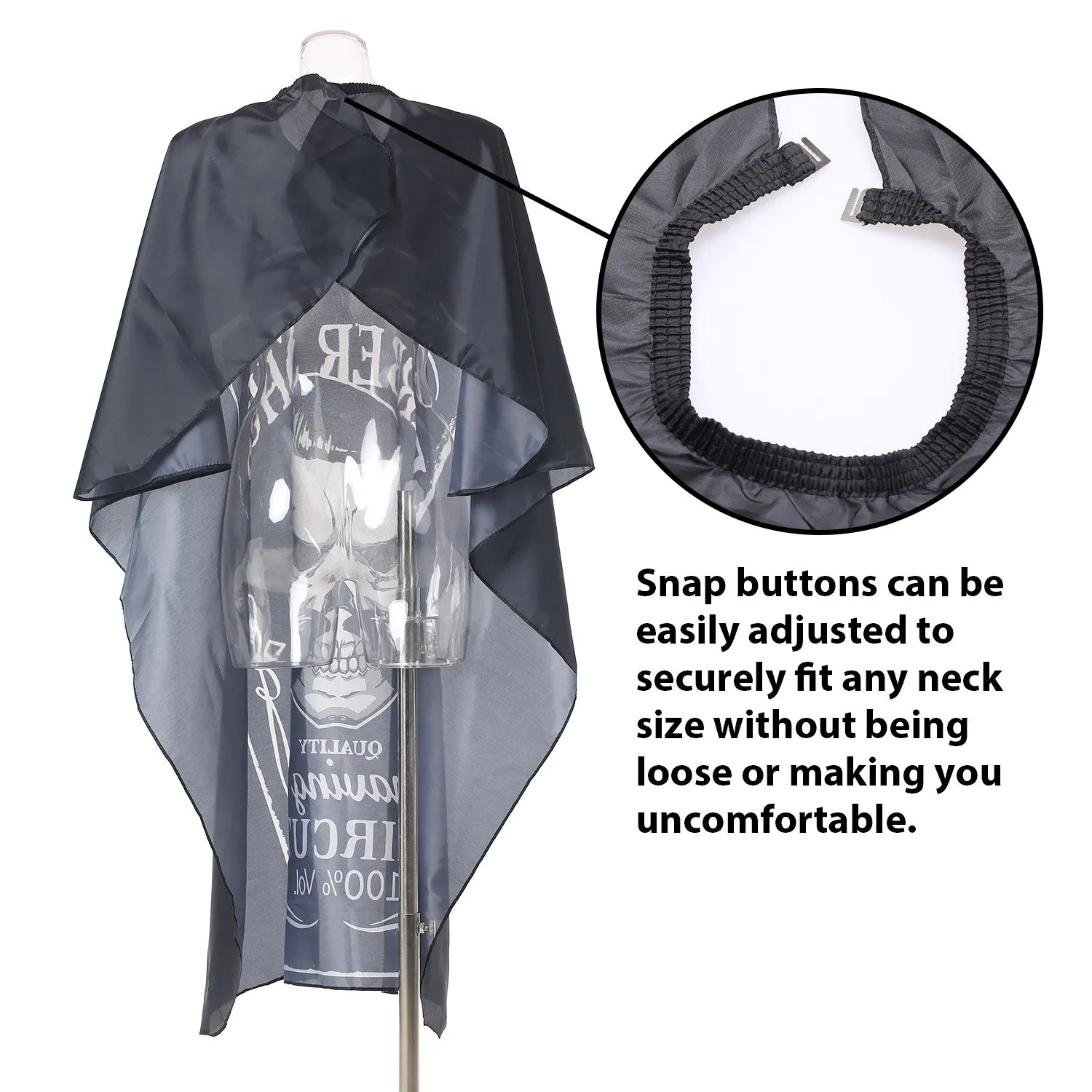 

Waterproof Hair Styling Cape with Snap Closure Hairdressing Gown Water And Stain Resistant Apron