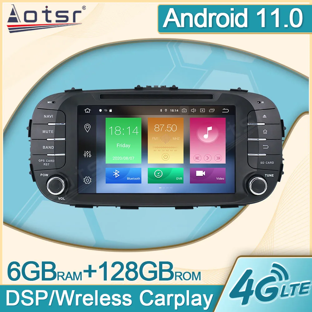 

Мультимедийный автомобильный радиоплеер 6 + 128G Android 11,0 для Kia SOUL 2014 2015 2016 2017 GPS Navi видео Carplay DVD головное устройство DPS 2Din