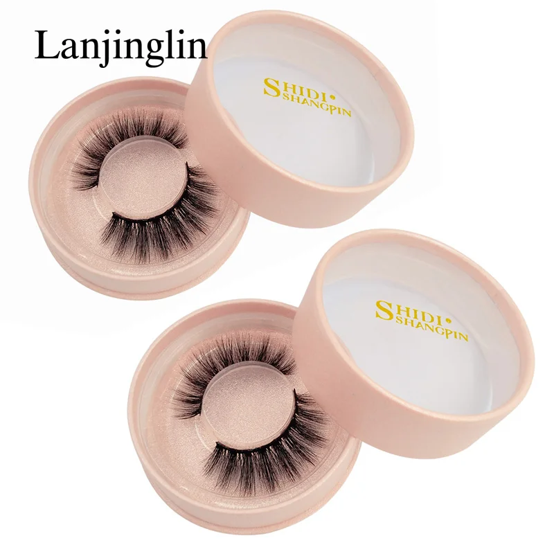 2 PCS 70P LANJINGLIN, 1 пара, натуральные накладные ресницы, длинные ресницы для наращивания, макияж, 3d, норковые ресницы ручной работы, поддельный комплект для ресниц - Цвет: 2 PCS 70P