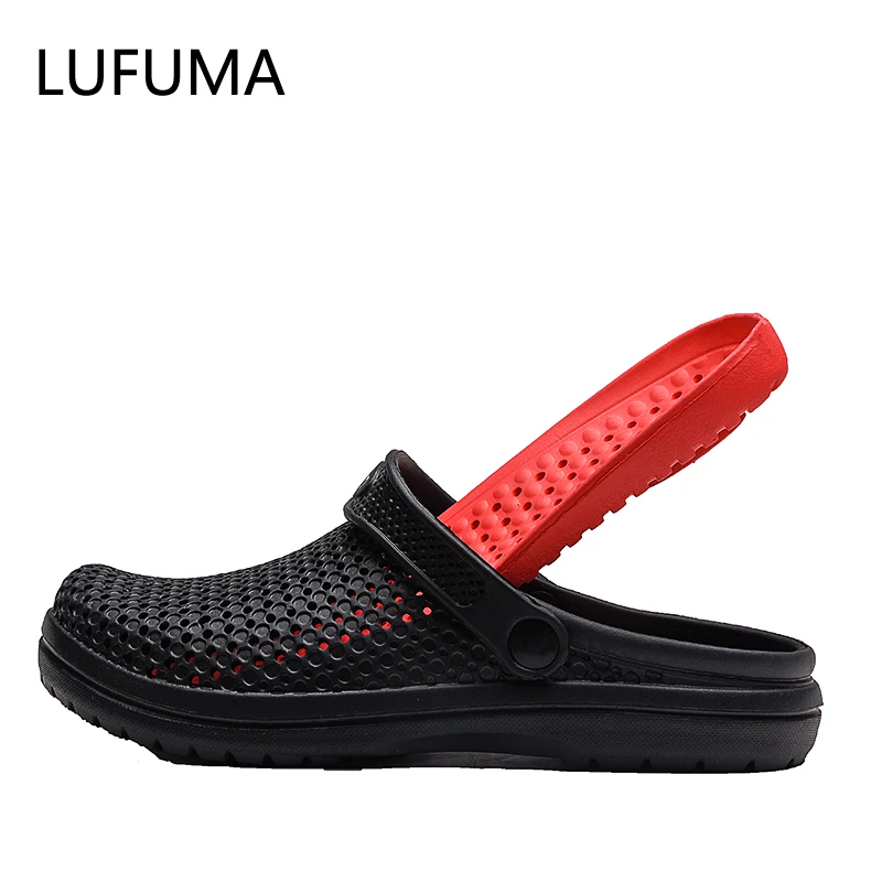 Lufuma-бренд большие размеры 40-46 мужские черные повседневные туфли для сада