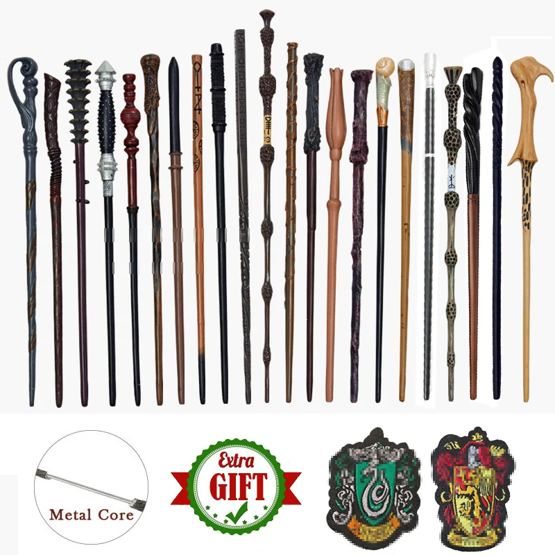 

27 Kinds of Metal Core Dumbledore Elder Magic Wand Cosplay Voldmort Hermione Magical Wand 2 Cloth labels as Bonus no Box