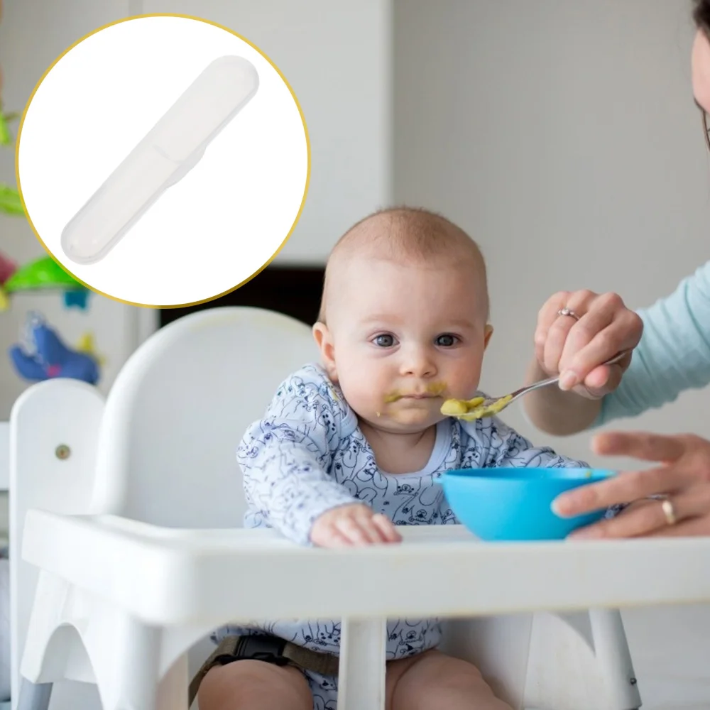 

6Pcs Toddler Baby Fork and Spoon Case Infant Feeding Flatware Container