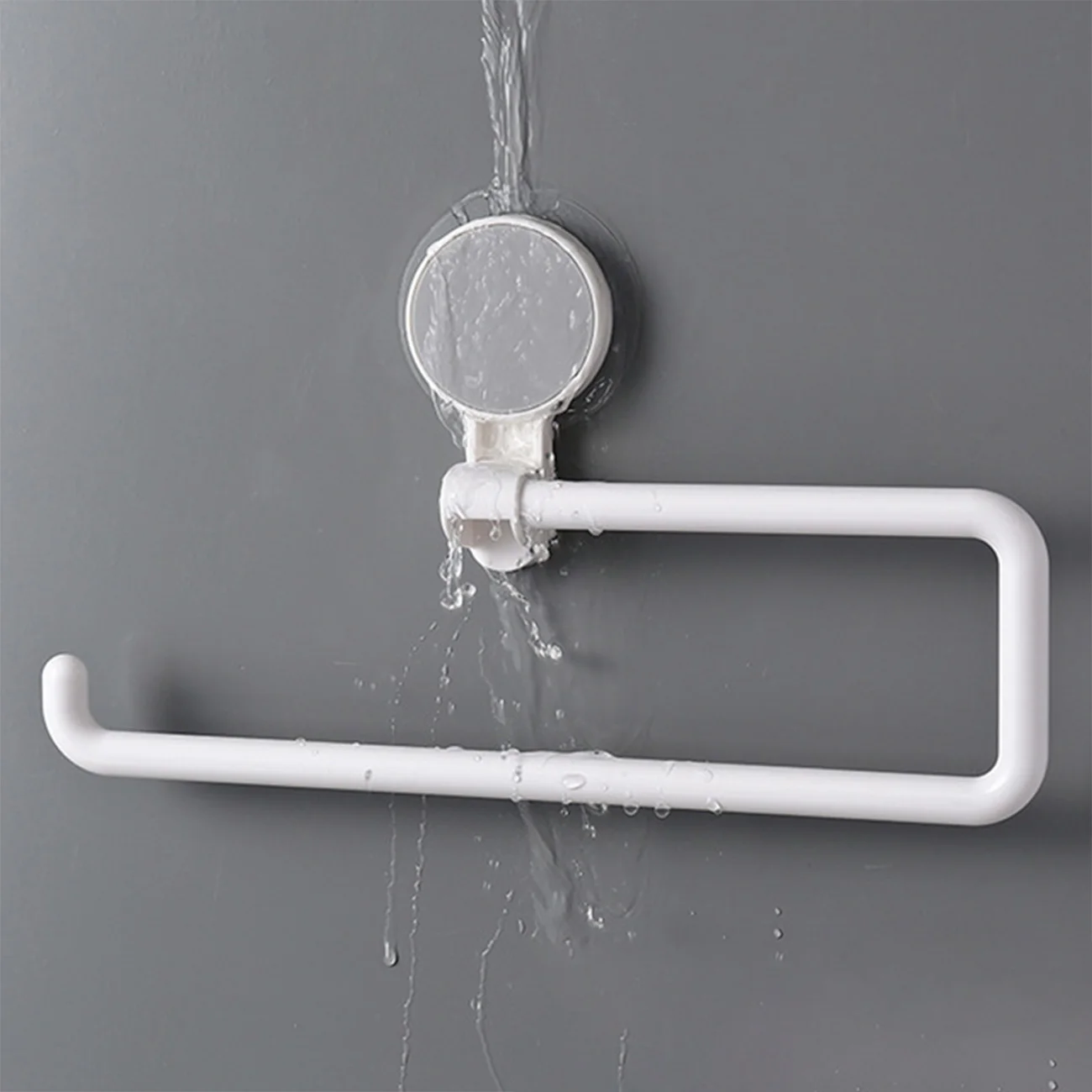

1 non-perforated bathroom towel rack A self-adhesive toilet paper holder under a cabinet Wall hook sucker Convenient and simple
