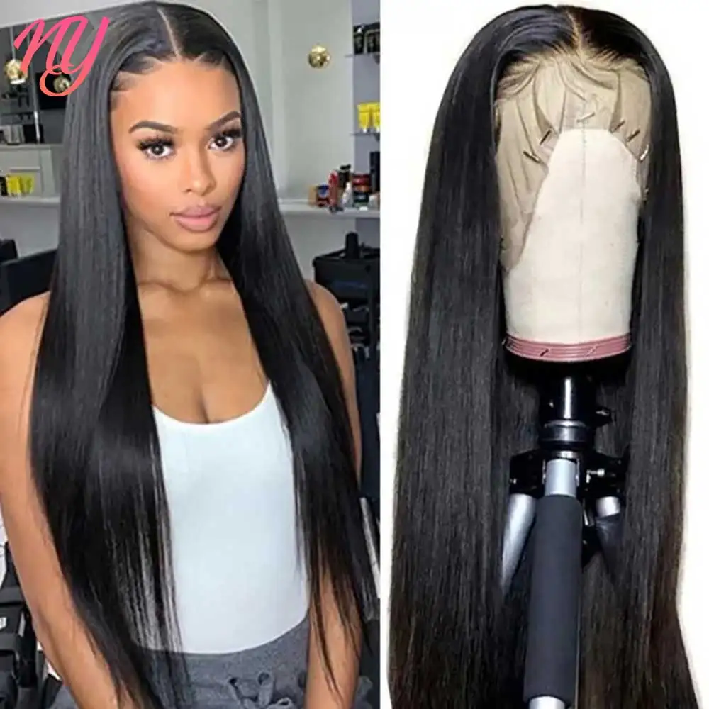 

NY Lace Front Human Hair Wigs Prepluck 13*4 Bone Straight Lace Front Wig With Baby Hair Long Human Hair Wig Frontal Closure Wig