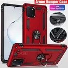 Бронированный чехол для Samsung Note 20 Ultra S21 + S10 Note10 Lite S9 S8 Plus, металлический чехол с кольцом для Galaxy S21 Ultra S20 + A32 A52, чехол