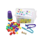 Набор игрушек Монтессори для детей, Счетный медведь, обучение математике, цветные весы, развивающие игрушки, подарки, совпадающая игра