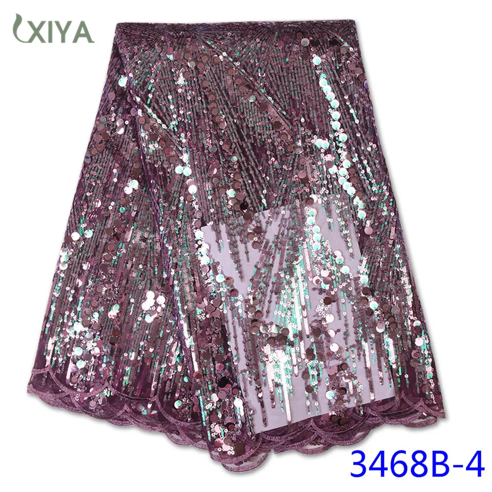

Nigerian Tulle Mesh Lace with Sequins High Quality African Sequence Lace Fabric French Mesh Net Lace Fabric for Wedding APW3468B