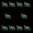 Позолоченные лацканы с флагом Саудовской Аравии, 10 шт., булавка для официального костюма и шарфа