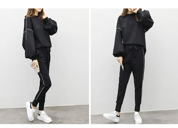 4xl женский спортивный костюм, повседневные спортивные комплекты, женские Лоскутные толстовки, Толстовка и спортивные штаны, комплект из 2 предметов, весна-осень, набор для бегунов