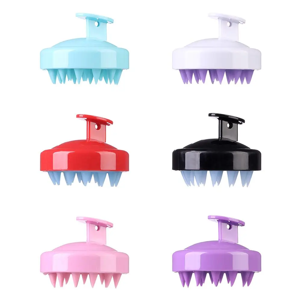 

НОВАЯ щетка для мытья волос, ручная щетка для удаления перхоти, шампуня, щетка для волос, силиконовый массажер для кожи головы, для душа, перх...