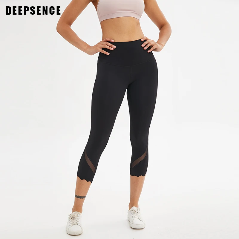 

DEEPSENCE Sport shape Legging Women Fitness Running Gym Slim Yoga Pants High Waist Push Up Stretch Workout New Leggings