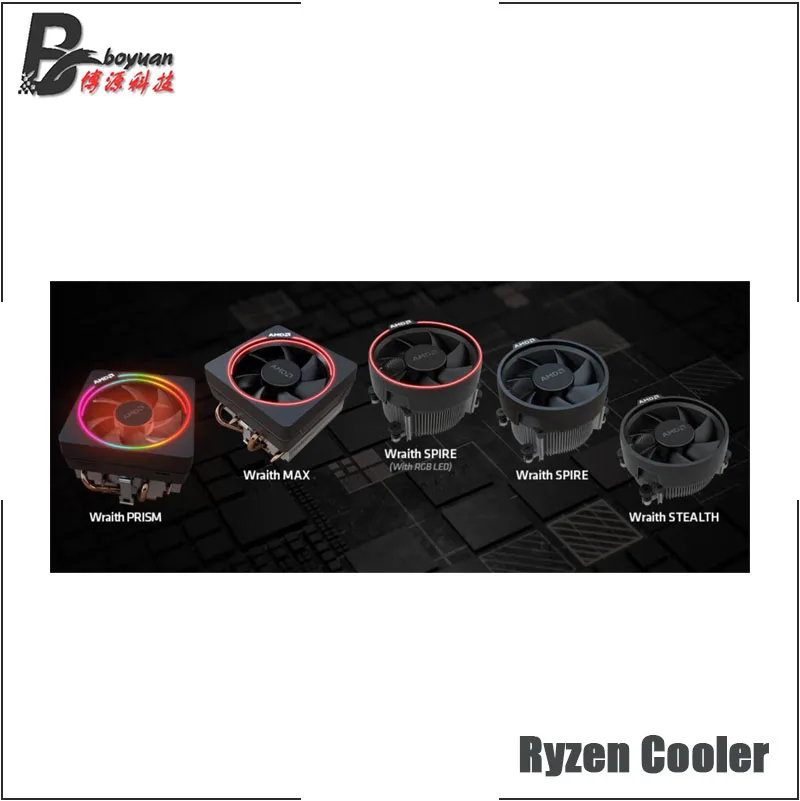 AMD Ryzen Wraith Cooler Fan Original New 4 PIN Can support R3 R5 R7 R9 CPU Socket AM4 Motherboard |