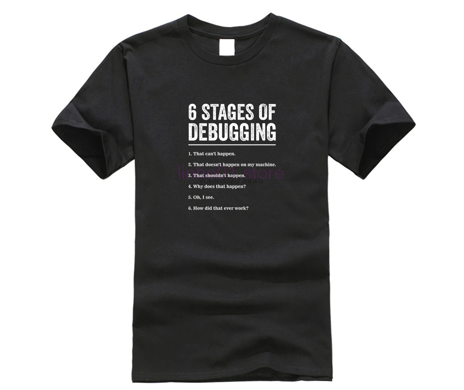 100% хлопковая Футболка с круглым вырезом и принтом на заказ 6 этапов отладки