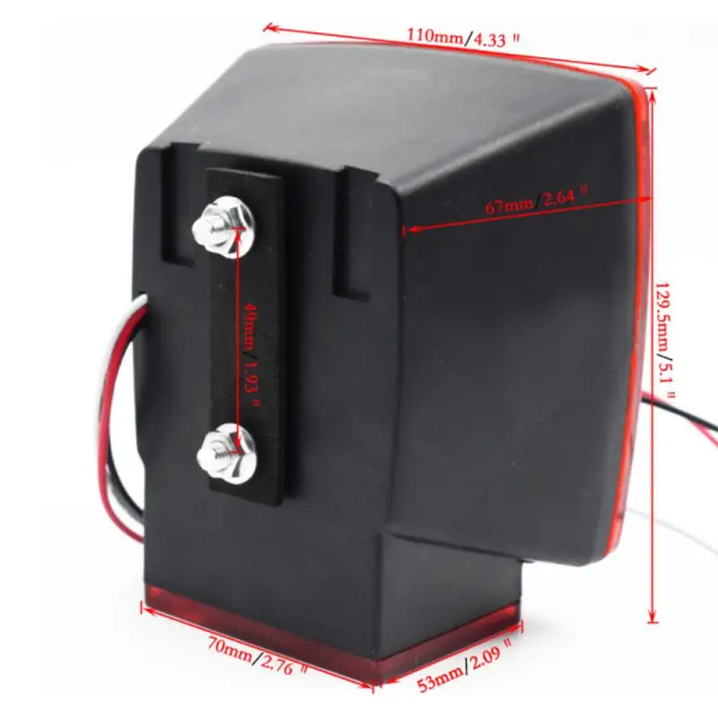 

2 LED Waterproof LED Submersible Square Lights Kit Trailer Tail Stop Indicator