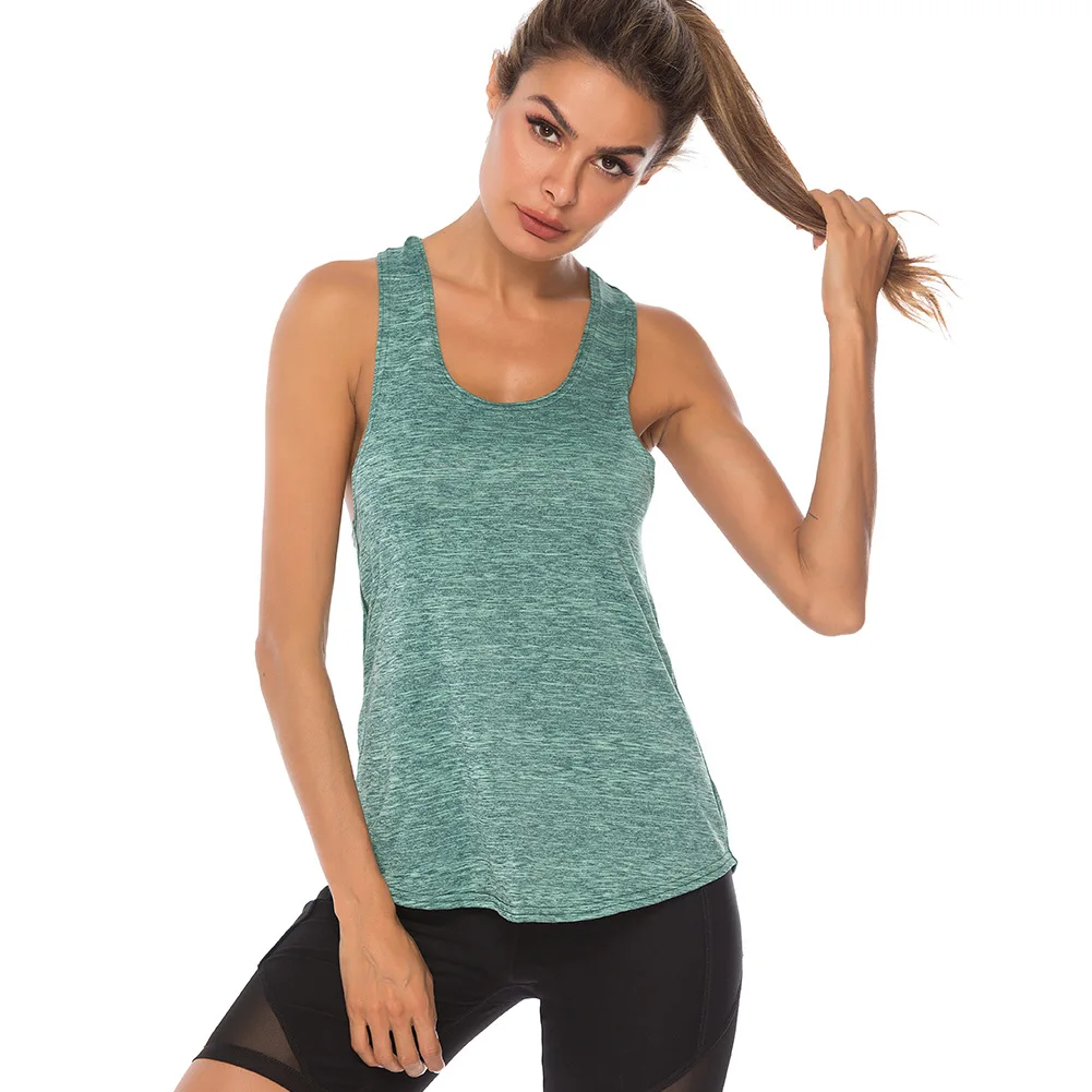 

Oluolin Women Women Workout Yoga Vest Sleeveless Yoga Tank Tops Gym Sports Shirts Casual Loose Ladies Sportswear Quick Dry